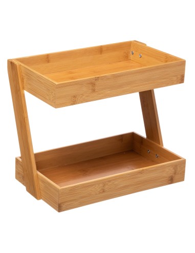 Etagere 2niv bambou L. 30 x P. 7 x H. 27,5 cm
