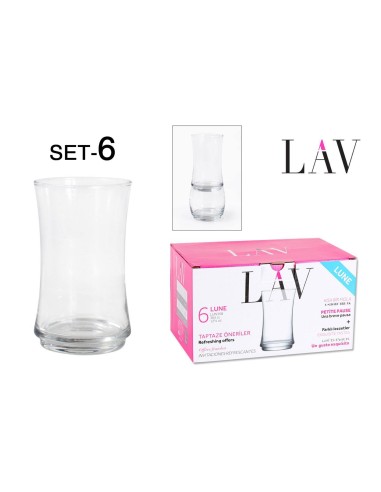 Lun358fsx set 6 verre 365cc lune
