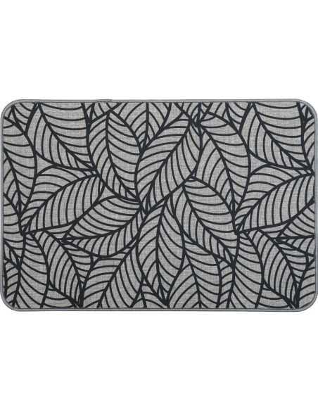Tapis imp 40x60cm polyester   jungle gris