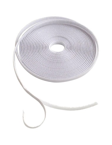 Ruban scratch autocollant 6m x 1cm   blanc