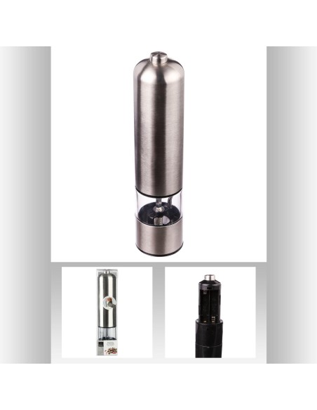 Moulin elect led inox 23cm D. 5 x H. 23 cm