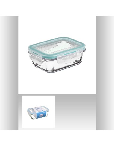 Boite carre ver 0,54l clipeat L. 16,7 x P. 11,5 x H. 6,5 cm