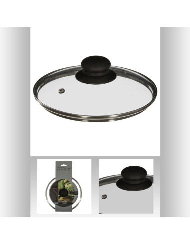Couvercle verre diam 18cm D. 19,7 x H. 6 cm