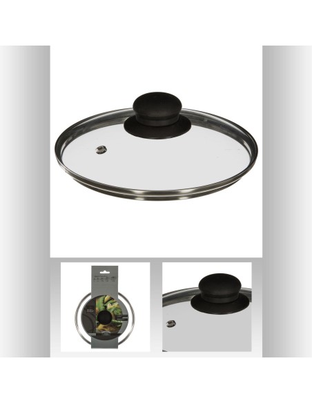 Couvercle verre diam 18cm D. 19,7 x H. 6 cm