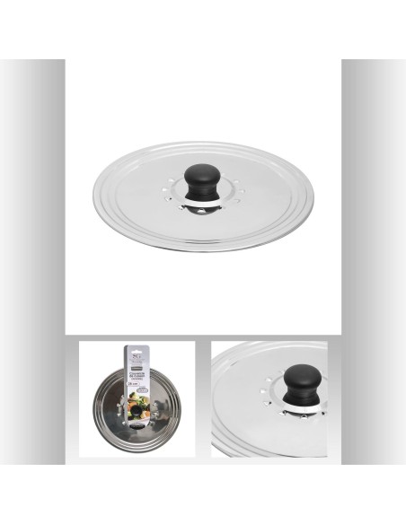 Couvercle ac. Inox. 22 24 26cm D. 27,5 x H. 3,5 cm