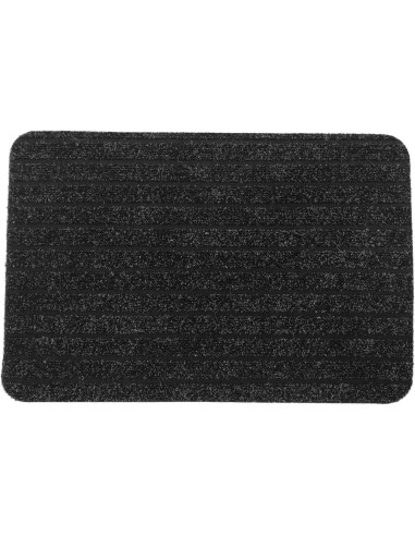 Tapis chloe 40x60cm polypro latex   gris noir