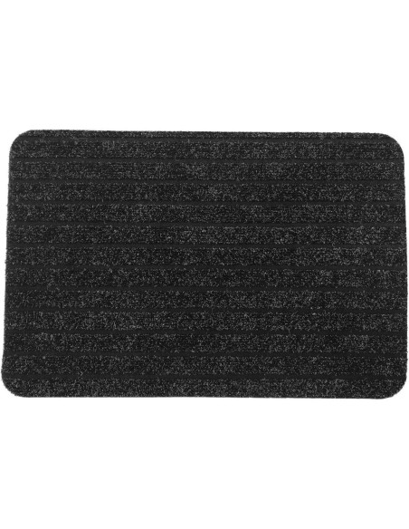 Tapis chloe 40x60cm polypro latex   gris noir