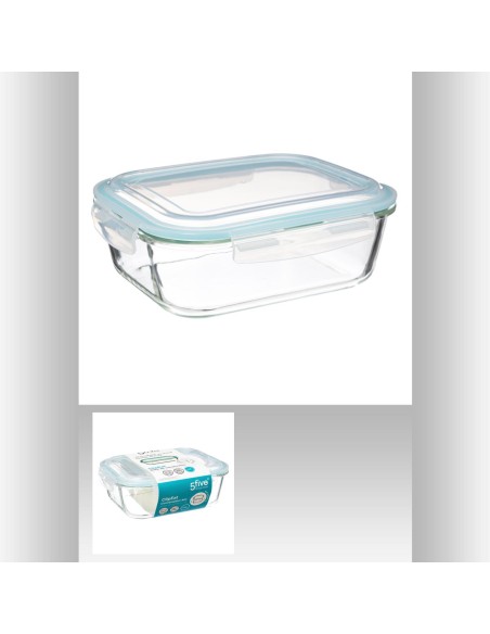 Boite carre ver 2,26l clipeat L. 26 x P. 21 x H. 10 cm