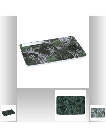Plateau mela 45x30 jungle veg L. 45,8 x P. 29,9 x H. 2 cm