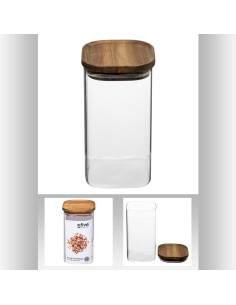 Bocal ver aca carre 1,3l hermet L. 11 x P. 11 x H. 19 cm