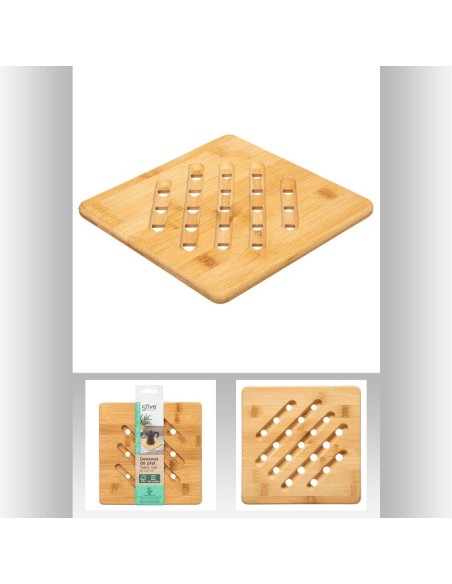 Dessous plat bam 20x20cm L. 20 x P. 1 x H. 20 cm