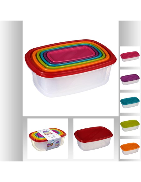 Boite rect pp x6 colors set L. 26 x P. 19 x H. 9 cm