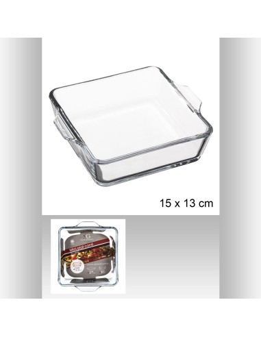 Mini plat carre verre 15x15