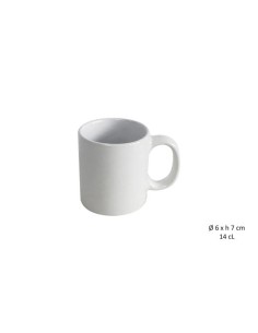 Tasse cafe droite blanc 14cl gres