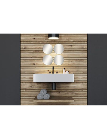 Set de 4 miroirs ronds diametre 20cm 2mm   uni