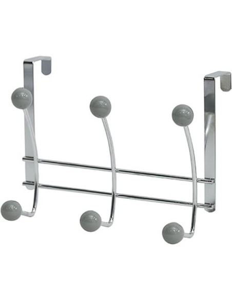 Patere metal 6 crochets   chrome gris