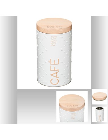 Boite cafe scandi nat br6 D. 11 x H. 19 cm