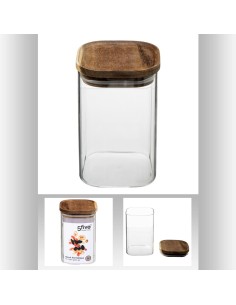 Bocal ver aca carre 1l hermet L. 11 x P. 11 x H. 16 cm