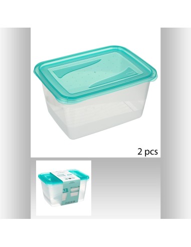 Boite rect pe 2,2l f f set L. 20 x P. 15 x H. 10,5 cm