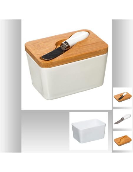 Beurrier  couteau seramik L. 13,5 x P. 9,3 x H. 9 cm