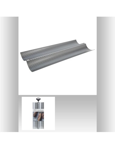 Moule baguette x2 L. 38,5 x P. 16 x H. 2,4 cm