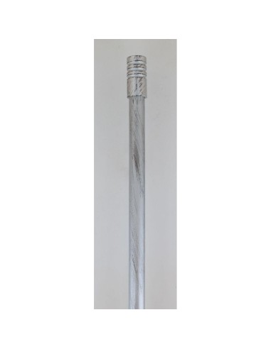 Tringle extensible bistrot 135 x 225 x 1 embout cylindre strie   argent noir