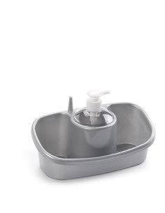 Porte  ponge distributeur de savon argen