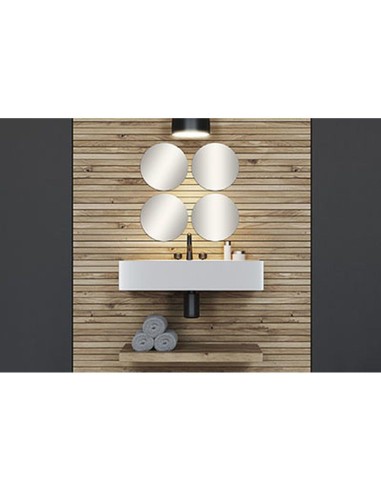 Set de 4 miroirs ronds diametre 30cm 2mm   uni