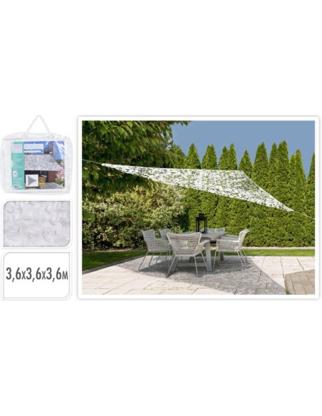 x61500220 voile d'ombrage. 3.6x3.6m camo