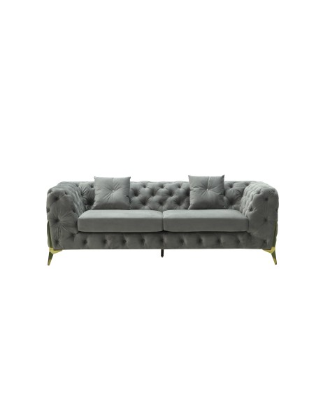 yl 92204 canape 3p chesterfield gris clair
