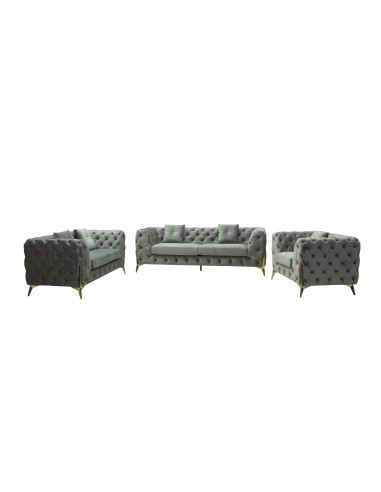 yl 92204 fauteuil chesterfield gris clair