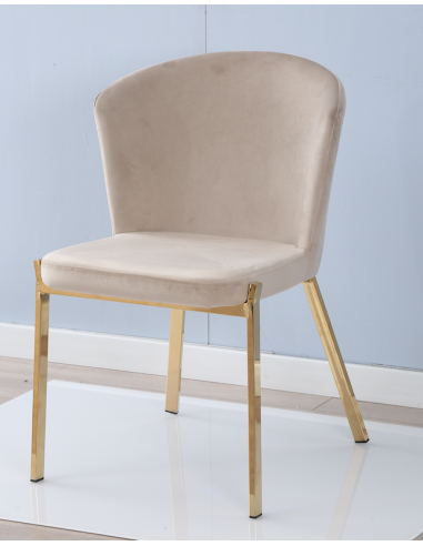 ldc 19054   chaise aristo    gris clair  uf910 03   pds dorees