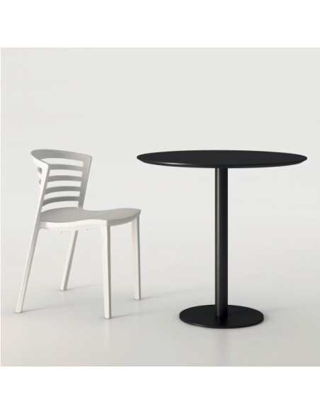 td 528a table de bar argos noir ronde 60 cm h 105cm