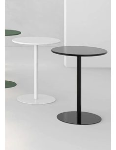 td 528a table de bar argos blanc ronde 60 cm h 105cm