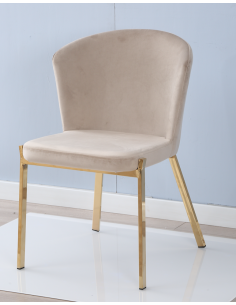 ldc 19054   chaise aristo    gris clair  uf910 03   pds dorees