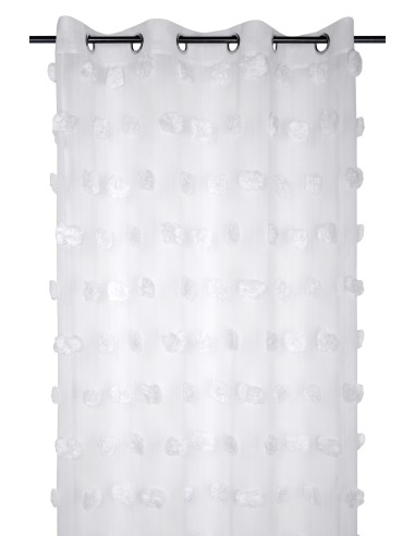 r6b212002vl - voilage pompinou blanc 135x260
