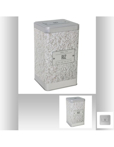 151207 - boite riz strukture br4 L. 10,7 x P. 10,7 x H. 18,5 cm