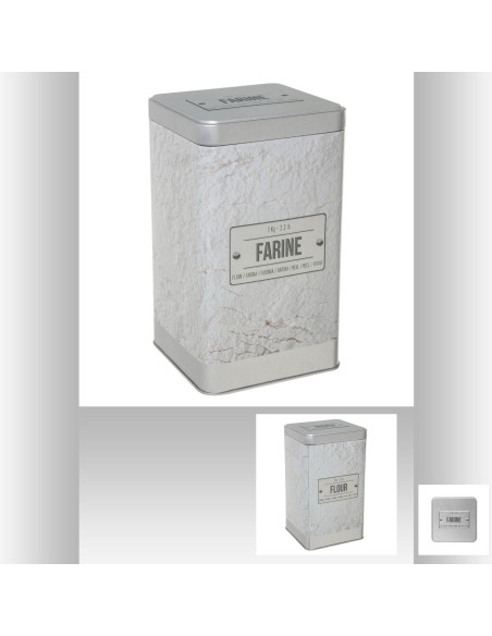 151208 - boite farine strukture br4 L. 10,7 x P. 10,7 x H. 18,5 cm