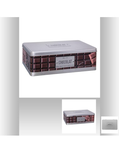 151214 - boite tablet chocolat relief 4 L. 20,2 x P. 13,3 x H. 6,7 cm