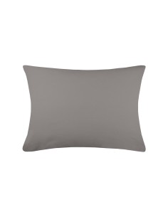 cottage taie 50x70 sac 100% taupe 60fils cot.lave