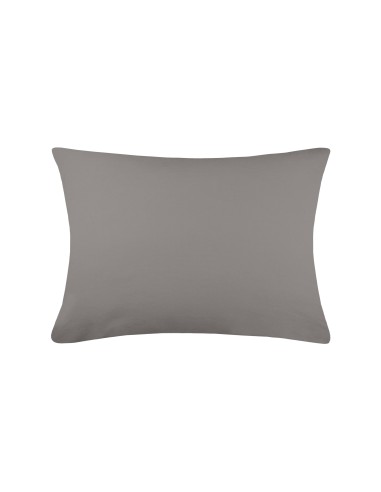 cottage taie 50x70 sac 100% taupe 60fils cot.lave