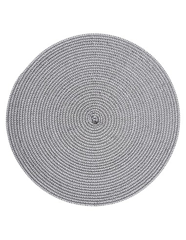 108120t - set table tresse n&b d38 D. 38 x H. 0,5 cm