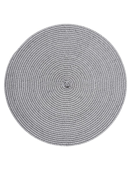 108120t - set table tresse n&b d38 D. 38 x H. 0,5 cm