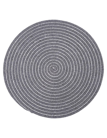 set table shiny gris fonce d35 D. 35 x H. 0,5 cm