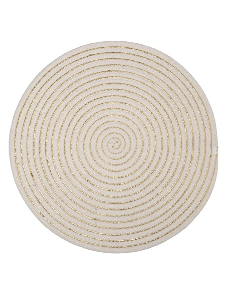 set table shiny beige d35 D. 35 x H. 0,5 cm