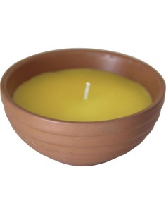 bougie citronnelle pot mm x1 -  terre cuite