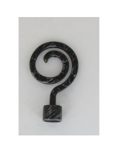 7116896-embout demeure d20 x2 - noir/argent