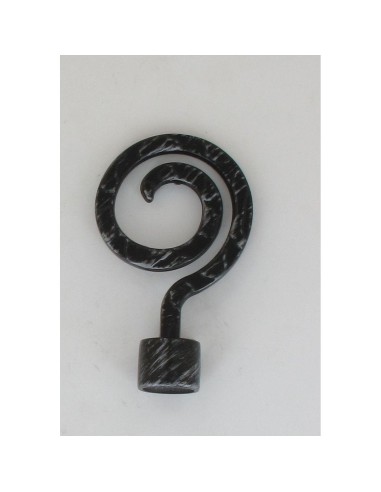 7116896-embout demeure d20 x2 - noir/argent