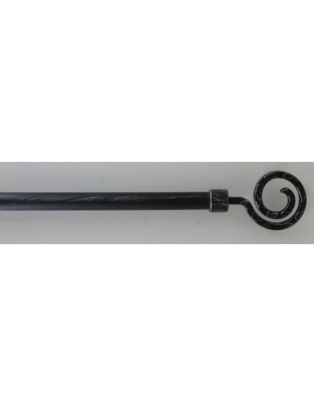 75013b21096 - kit ext 210-380 cm d19 embout demeure - noir/argent