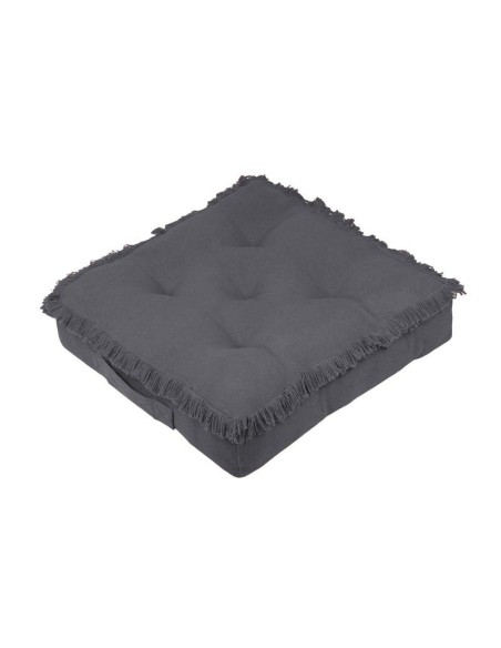 prague coussin sol 45x45x10 - anthracite 100%co